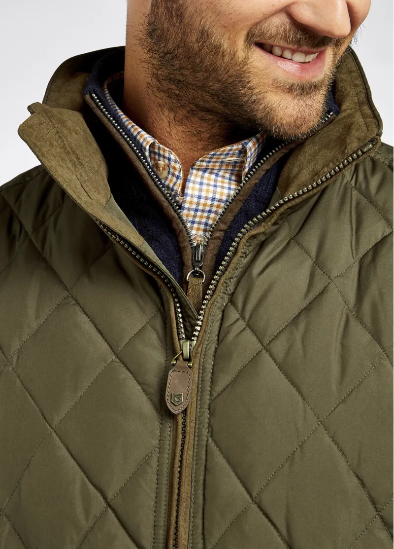 Dubarry Mens Davis Quilted Gilet Olive-4